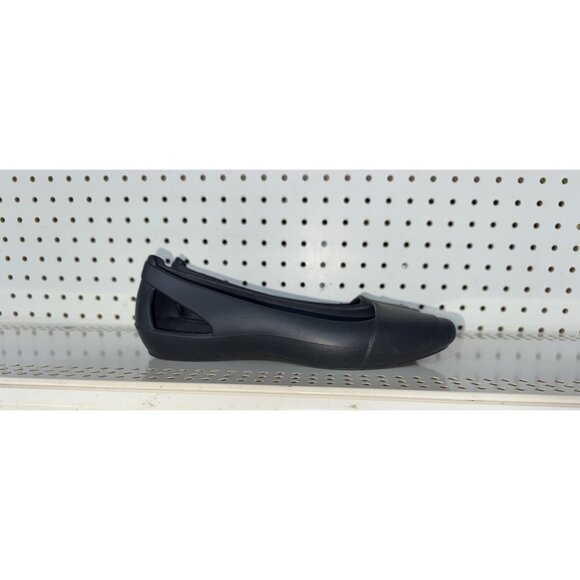 Crocs Sienna Womens Rubber Slip On Ballet Flats Size 10 Black 202811 - Picture 1 of 8